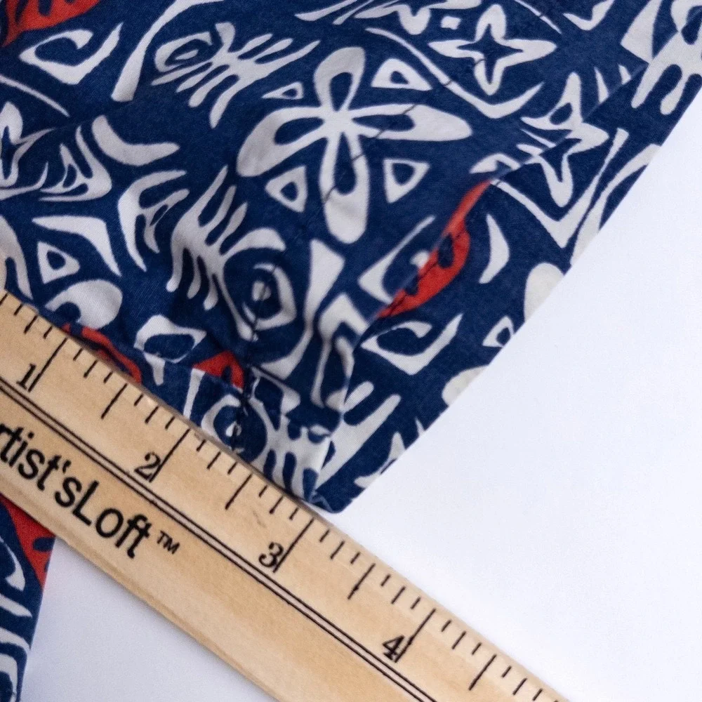 Vintage Gymboree Shorts Blue Tribal Print‎ Cargo Y2K 2001 Baby 18-24 Months